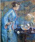 Girl in Blue Kimono by Robert Reid